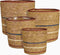 Mica Decorations Mand Rachel - 25x25x25 cm - Zeegras - Rood- Set van 4