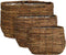 Mica Decorations Mand Santo - 39x27x25 cm - Zeegras - Bruin - Set van 3