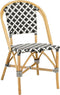Mica Decorations Mandox Bistrostoel - L51 x B57 x H90 cm - Rotan - Zwart, Wit