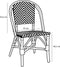 Mica Decorations Mandox Bistrostoel - L51 x B57 x H90 cm - Rotan - Donkergroen, Wit
