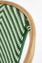 Mica Decorations Mandox Bistrostoel - L51 x B57 x H90 cm - Rotan - Donkergroen, Wit