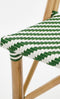 Mica Decorations Mandox Bistrostoel - L51 x B57 x H90 cm - Rotan - Donkergroen, Wit