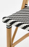 Mica Decorations Mandox Bistrostoel - L51 x B57 x H90 cm - Rotan - Zwart, Wit