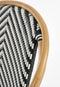Mica Decorations Mandox Bistrostoel - L51 x B57 x H90 cm - Rotan - Zwart, Wit