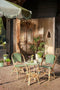 Mica Decorations Mandox Bistrostoel - L51 x B57 x H90 cm - Rotan - Donkergroen, Wit