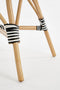 Mica Decorations Mandox Bistrostoel - L51 x B57 x H90 cm - Rotan - Zwart, Wit