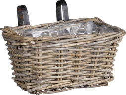 Mica Decorations Marcia Mand - 30x19x15 cm - Rotan - Grijs