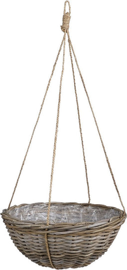 Mica Decorations Marcia Mand - 50x50x22 cm - Rotan - Grijs
