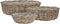Mica Decorations Marcia Plantenmand Buiten - Set van 3 - H40 x Ø43 cm - Rotan - Grijs