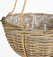 Mica Decorations Marcia Plantenmand Hangend voor Buiten - H20 x Ø40 cm - Rotan - Grijs