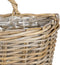 Mica Decorations Marcia Plantenmand Muurhanger voor Buiten - Set van 2 - L38 x B26 x H26 cm - Rotan - Grijs