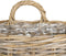Mica Decorations Marcia Plantenmand Muurhanger voor Buiten - Set van 2 - L38 x B26 x H26 cm - Rotan - Grijs