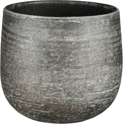 Mica Decorations Marcus Bloempot - 18x18x16 cm - Keramiek - Antraciet