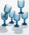 Mica Decorations Merlot Wijnglas - Set van 6 - 250 ml - Glas - Blauw