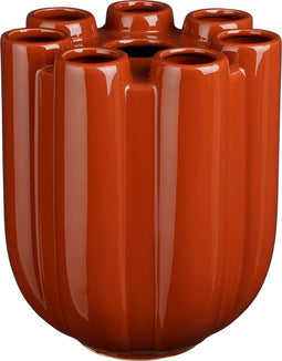 Mica Decorations Minda Tulpenvaas - H34 x Ø28 cm - Keramiek - Rood