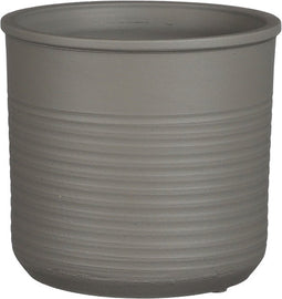 Mica Decorations Momo Bloempot - 19x19x18 cm - Terracotta - Lichtgrijs