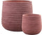 Mica Decorations Mount Plantenbakken - H45 x Ø50 cm - Terra - Rood - Set van 2