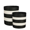 Mica Decorations Nacho Basket - Set of 2 - H34 x Ø29 - FSC Mix - Black, White