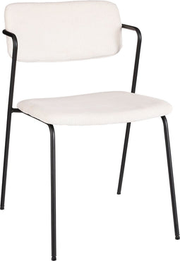 Mica Decorations Nanet Eetkamerstoel - Velvet - Off White
