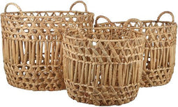 Mica Decorations Nash Manden - H35xØ45 cm - Bruin - Set van 3