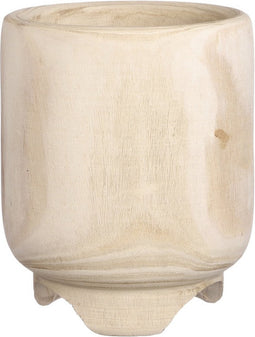 Mica Decorations Naturo Bloempot - 24x24x27 cm - Hout - Bruin