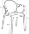 Mica Decorations Nebraska Tuinstoel - L56 x B57 x H80 cm - Polypropyleen - Wit