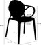 Mica Decorations Nebraska Tuinstoel - L56 x B57 x H80 cm - Polypropyleen - Zwart