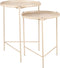 Mica Decorations Nero Bijzettafel - H60xØ47 cm - Roze - Set van 2