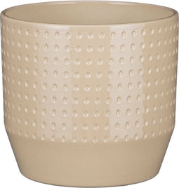 Mica Decorations Nola Bloempot - 17x17x16 cm - Keramiek - Beige