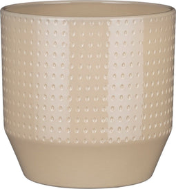 Mica Decorations Nola Bloempot - 21x21x21 cm - Keramiek - Beige