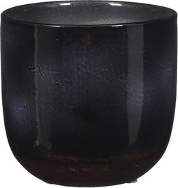 Mica Decorations Nora Bloempot - 17x17x16 cm - Terracotta - Blauw