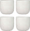 Mica Decorations Nora Bloempot - 24x25 cm - Terra - Wit - 4 Stuks