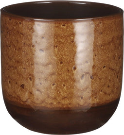 Mica Decorations Nora Bloempot - 25x25x24 cm - Terracotta - Geel