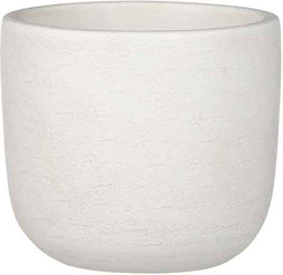 Mica Decorations Nora Bloempot - H16 x Ø17 cm - Terracotta - Off White