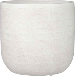 Mica Decorations Nora Bloempot - H24 x Ø25 cm - Terracotta - Off White