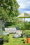 Mica Decorations Novia Opblaasbare Poef Gestreept - H37 x Ø80 cm - Groen