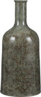 Mica Decorations Oliver Fles Vaas - H50 x Ø26 cm - Terracotta - Groen