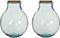 Mica Decorations Olly Vaas - H38 x Ø29 cm - Glas - Set van 2
