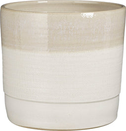 Mica Decorations Olof Bloempot - H24 x Ø26 cm - Terracotta - Crème