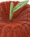 Mica Decorations Opbergmand met Deksel - Set van 2 - H48 x Ø30 cm - Rotan - Rood