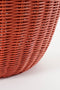 Mica Decorations Opbergmand met Deksel - Set van 2 - H48 x Ø30 cm - Rotan - Rood