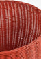 Mica Decorations Opbergmand met Deksel - Set van 2 - H48 x Ø30 cm - Rotan - Rood