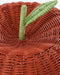 Mica Decorations Opbergmand met Deksel - Set van 2 - H48 x Ø30 cm - Rotan - Rood