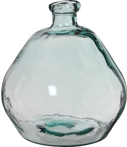 Mica Decorations Organic Glazen Fles - H50 x Ø45 cm - Transparant