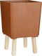 Mica Decorations Orion Bloempot - L29 x B29 x H46 cm - Bruin