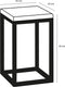 Mica Decorations Oskar Plantentafel - L25 x B25 x H42 cm - Hout, Metaal - Zwart