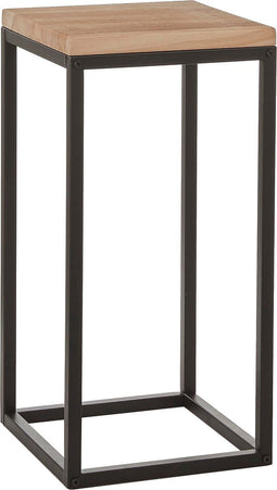 Mica Decorations Oskar Plantentafel - L30 x B30 x H62 cm - Hout, Metaal - Zwart