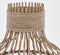 Mica Decorations Ostra Lantaarn met LED Lamp - H47 x Ø30 cm - Bamboe - Bruin