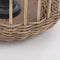 Mica Decorations Ostra Lantaarn met LED Lamp - H47 x Ø30 cm - Bamboe - Bruin