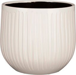 Mica Decorations Pablo Bloempot - 25x25x20 cm - Keramiek - Lichtgrijs